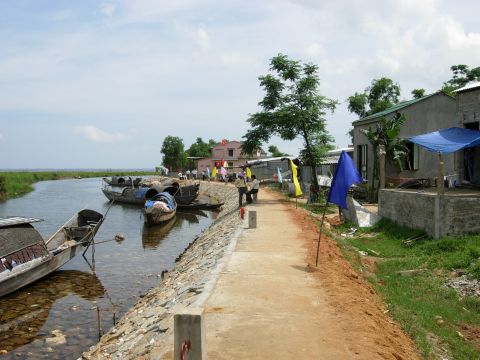 Activity as part of the "Post Typhoon Xangsane recovery" project in Phu Loc commune